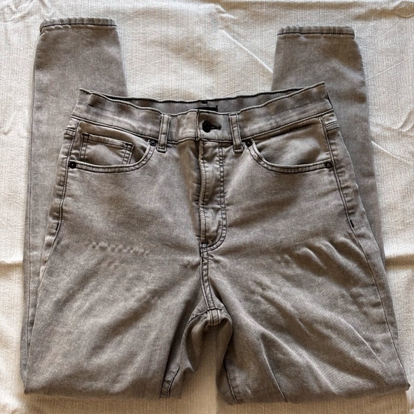 Express Women's Skinny High Rise Jeans SZ 8 Gray - Picture 3 of 12